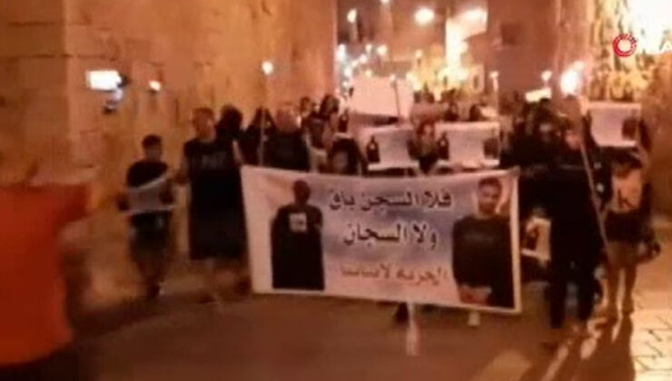 Akka’da gözaltındaki Filistinlilere destek yürüyüşü