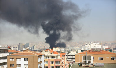 Ankara’da bir hastane inşaatında yangın çıktı