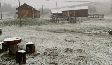 Doğu Karadeniz’de yaylalarda kar sürprizi