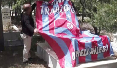 Fenerbahçe taraftarından Trabzonsporlu arkadaşın mezarına bayrak