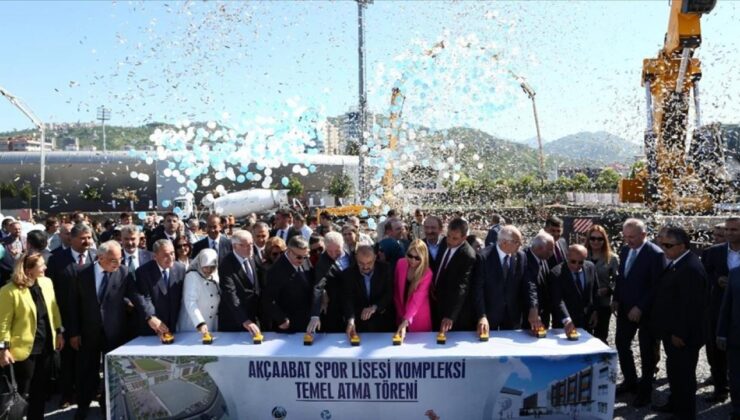 Trabzon’da 150 milyon lira maliyetli spor lisesi kompleksinin temeli atıldı