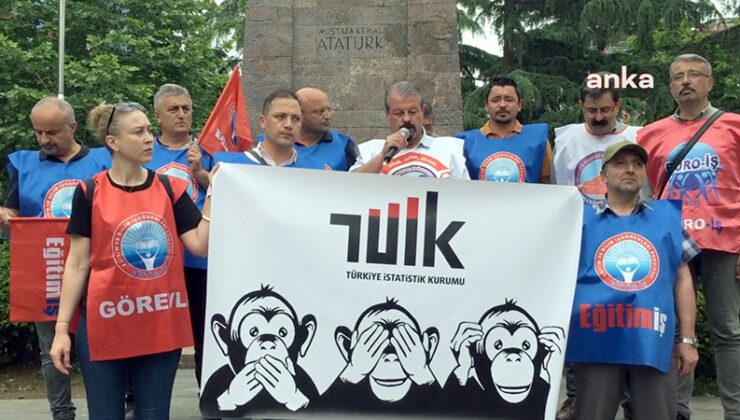 Birleşik Kamu-İş Trabzon’da TÜİK’in enflasyon rakamlarını protesto etti