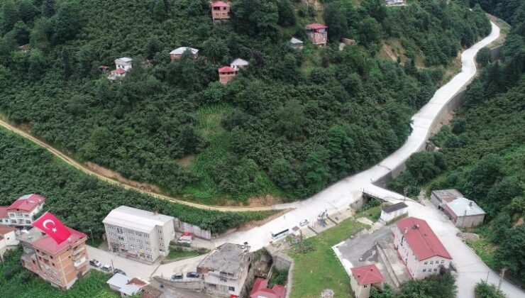Trabzon’da 15 Temmuz şehidinin kabrine giden yol betonlandı