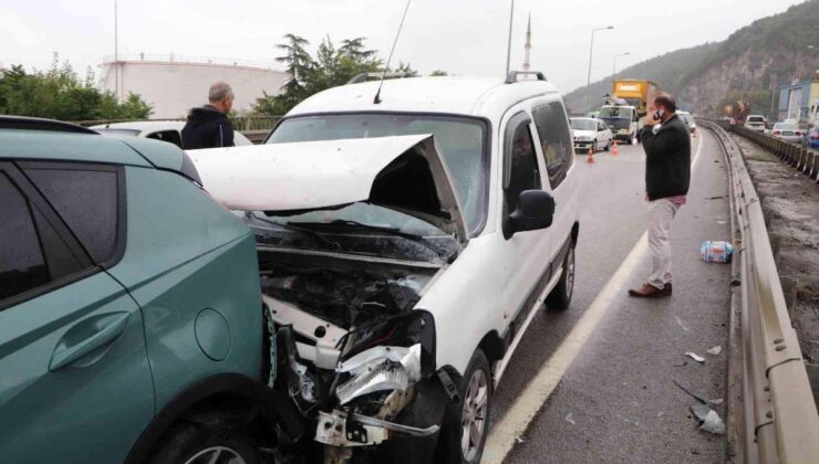 Samsun’da 8 araç birbirine girdi: 1 yaralı