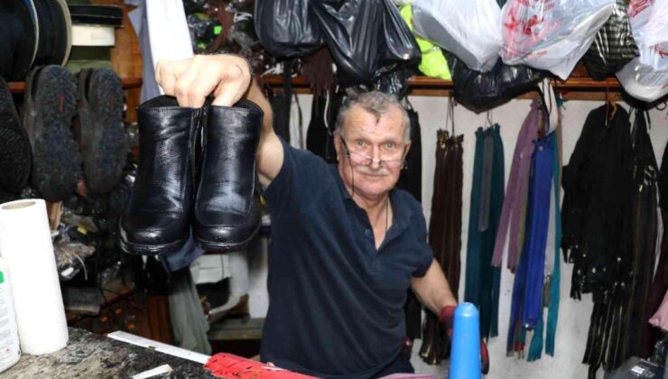 Babadan kalma ayakkabı tamirciliği mesleğini yaşatıyor