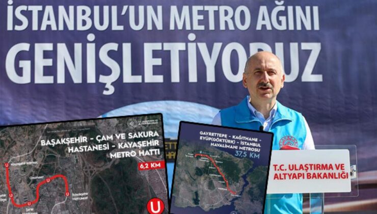 İBB yatıyor Bakanlık çalışıyor… İstanbul’a 2022 bitmeden 2 metro daha geliyor