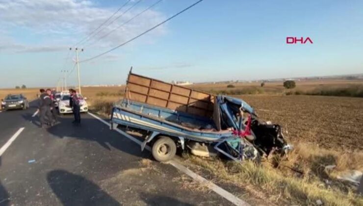 Tekirdağ’da kamyonet elektrik direğine çarptı: 1’i bebek 2 ölü