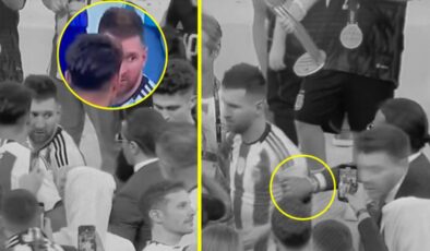 2022 Dünya Kupası’nda Nusret Gökçe, Lionel Messi’yi rahat bırakmadı! Saha içinde fotoğraf için dakikalarca uğraştı… Kupaya yaptığı harekete Angel Di Maria çok şaşırdı…