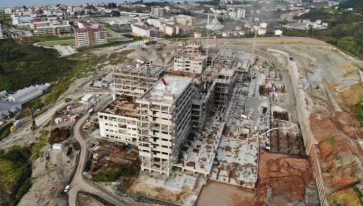 Ordu Şehir Hastanesi inşaatı yüzde 50 tamamlandı