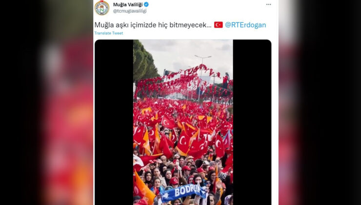 Muğla Valiliği AK Parti tweeti attı