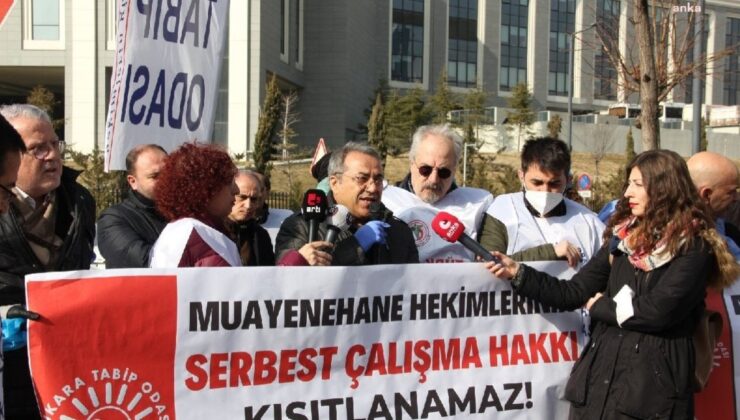 Sağlık Bakanlığı önünde protesto