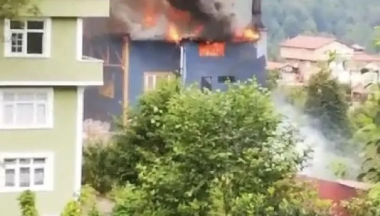 Rize’de, özel çay fabrikasında yangın
