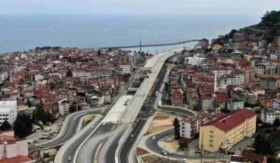 Trabzon’da Kanuni Bulvarı’nın son hali havadan görüntülendi