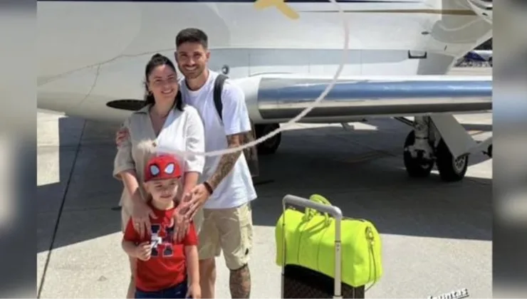 Trabzonspor’un yeni transferi Taxiarchis Fountas ailesiyle birlikte kente geldi
