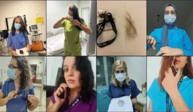 Sağlık çalışanlarından şiddete tepki: Hemşireler saçlarını kesti