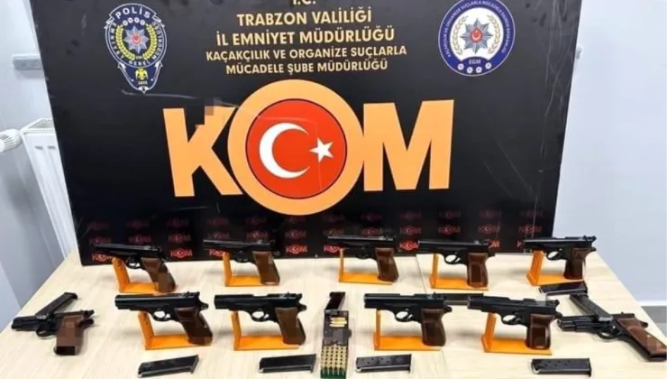 Trabzon’da 11 Adet Ruhsatsız Tabanca Ele Geçirildi