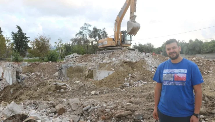 Hatay’da evini yapmak isteyen depremzedenin önündeki engel kalktı