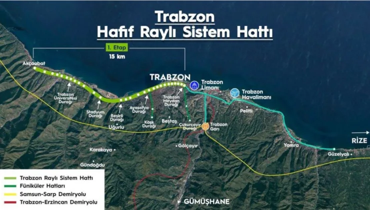 Trabzon’da raylı sistem durakları açıklandı