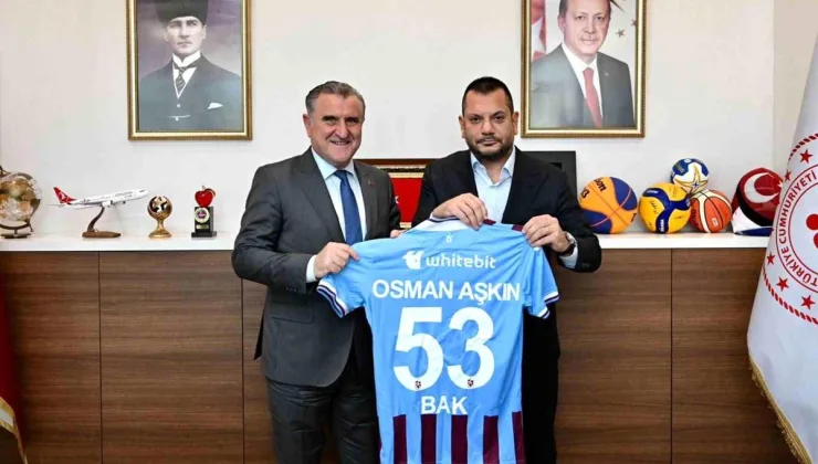 Trabzonspor Başkanı ve Asbaşkanı Gençlik ve Spor Bakanı’nı ziyaret etti