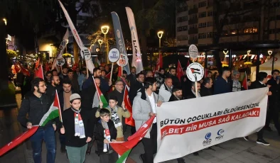 Trabzon’da Filistin’e destek yürüyüşü gerçekleştirildi