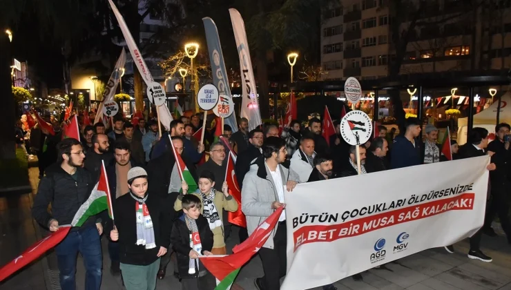 Trabzon’da Filistin’e destek yürüyüşü gerçekleştirildi