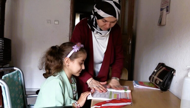 Eğitimine evde devam eden bedensel engelli çocuk hemşire olmak istiyor