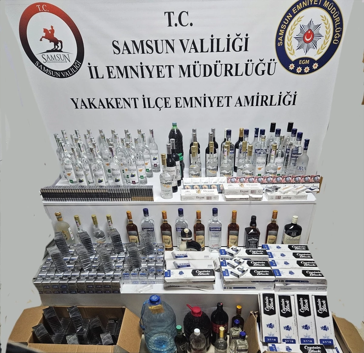 Samsun’da kaçak alkol ve sigara operasyonu: 4 şüpheli gözaltına alındı