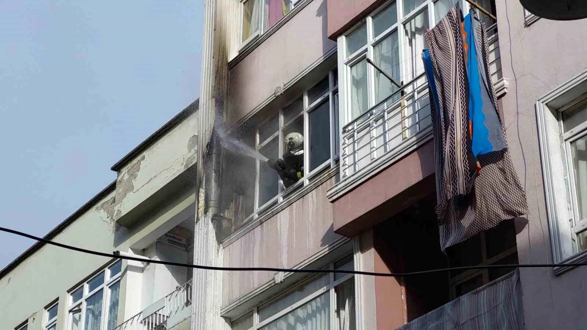 Samsun’da yabancı uyruklu ailenin kaldığı evde yangın çıktı
