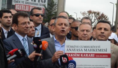 CHP lideri Özel, AYM kararına işaret etti: Birileri Taksim’i kendi egemenliğinde görüyor